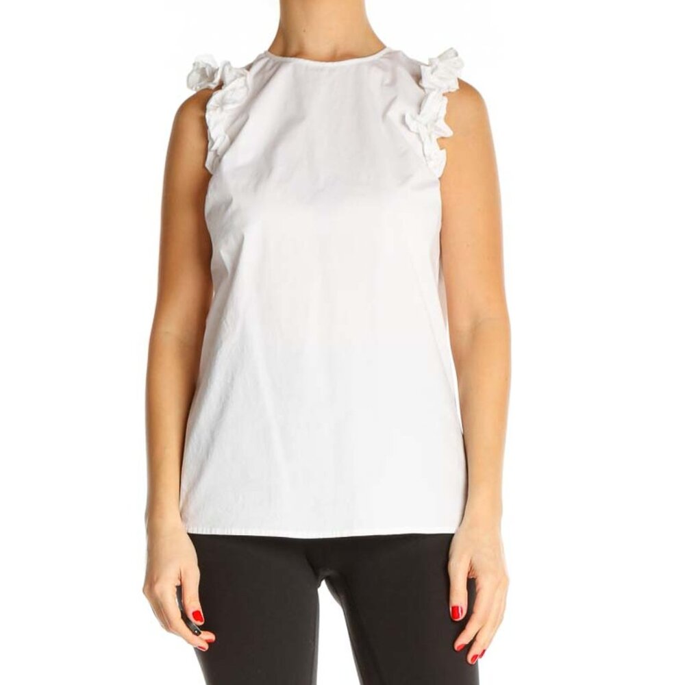 Michael michael kors White Solid Chic Blouse - Picture 1 of 3